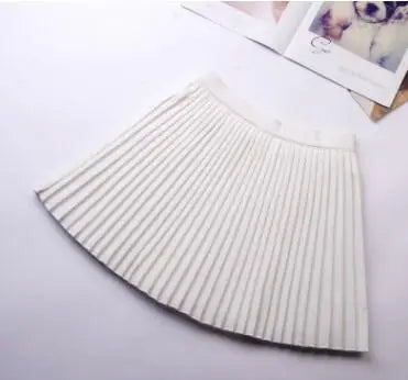 Pleated Skirts for Girls Gray Solid Color High Waist Child Toddler Petticoat High Quality Princess Ball Gown School Girl Skirts